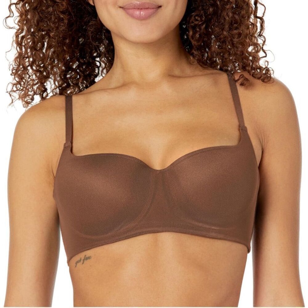 Steve Madden NWT size 36B bra mesh balconette brown tiramisu